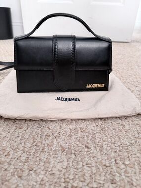 Jacquemus Black Le Bambino Structured Top Handle Bag